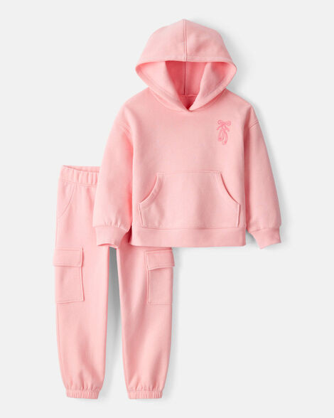 Toddler Girl 2-Piece Ballet Long-Sleeve Hoodie & Pant Set - Pink | Carter's Inc