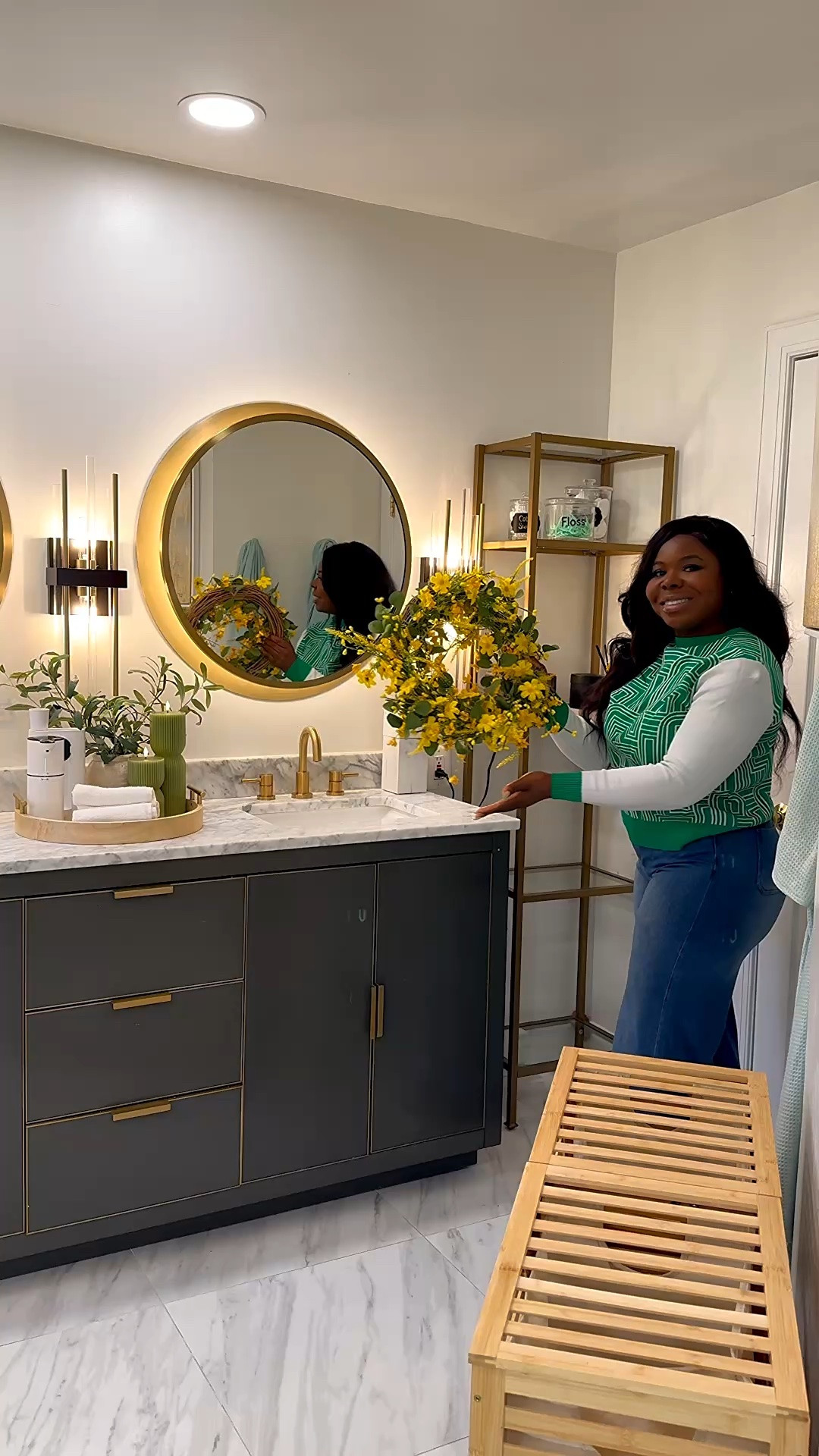 #ad I think yellow might be my color this season 💛 Funny how a few small changes can make a space feel completely different. This bathroom feels so much more cozy and inviting now and I found some beautiful pieces from @wayfair that brought everything together perfectly. #WayfairPartner #WayfairPicks #wayfair #cozyhomedecor #bathroomstyling #bathroomdesign

#LTKHome #LTKSaleAlert #LTKSeasonal
