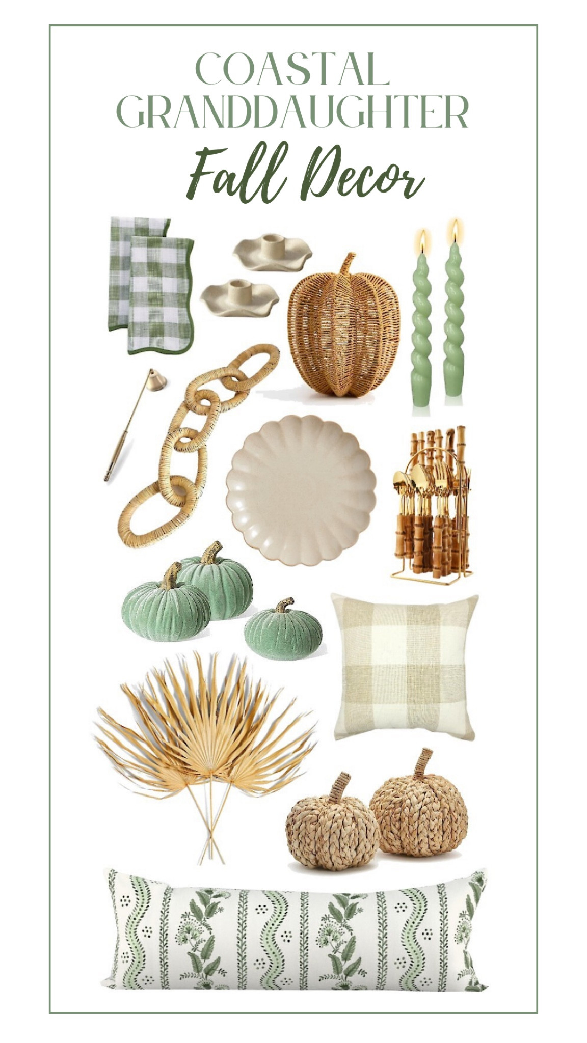 Green Coastal Granddaughter fall decor. For your traditional-loving heart  

#LTKHalloween #LTKSeasonal #LTKhome