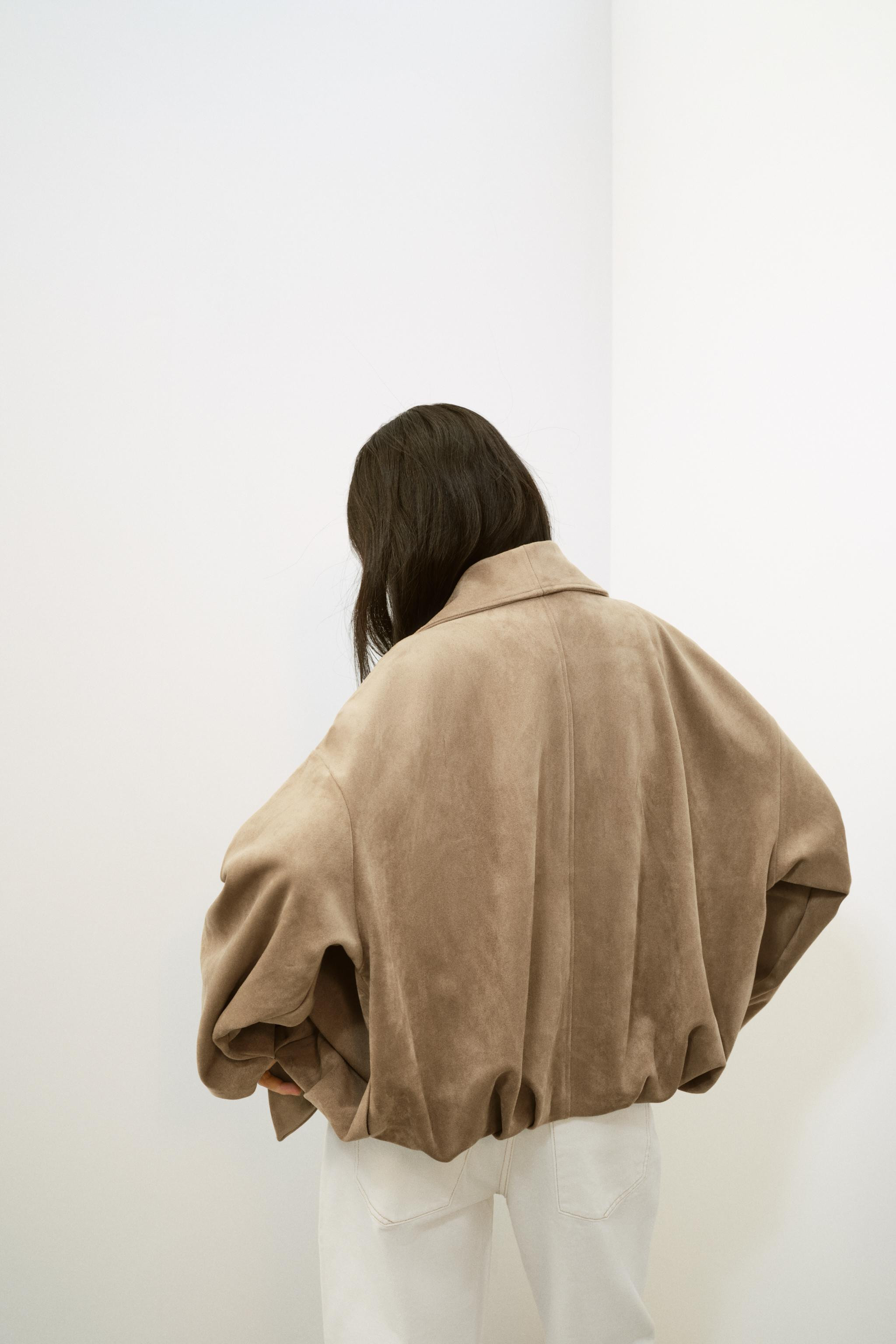 FAUX SUEDE WRAP JACKET | Zara US