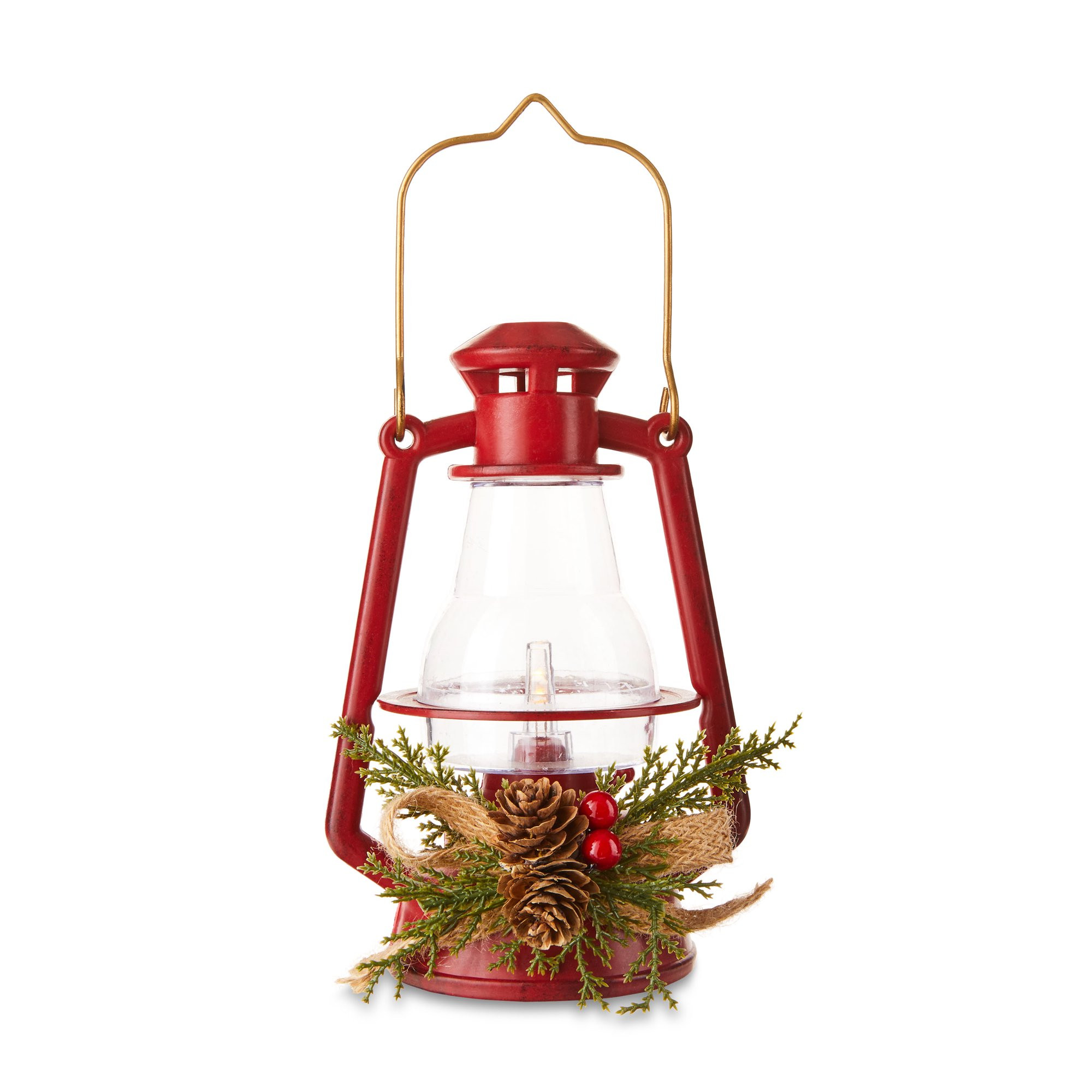 Joyful Peace Red Lantern with Pinecone Christmas Jumbo Ornament 0.12lb, 6.7 in, by Holiday Time | Walmart (US)