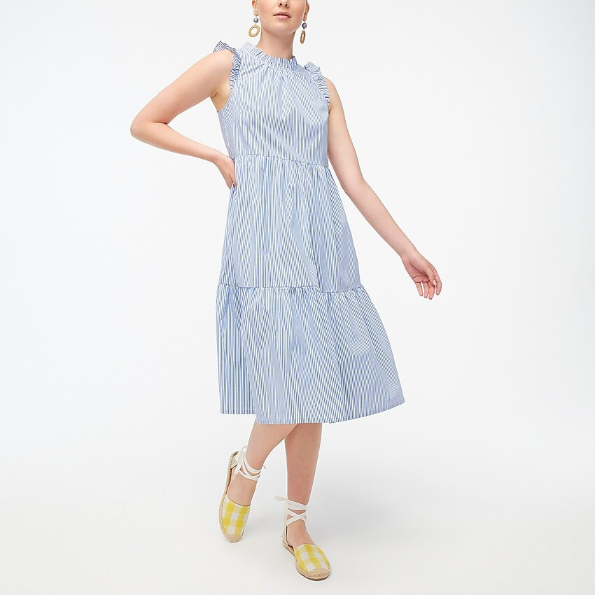 Tiered ruffle midi dress | J.Crew Factory