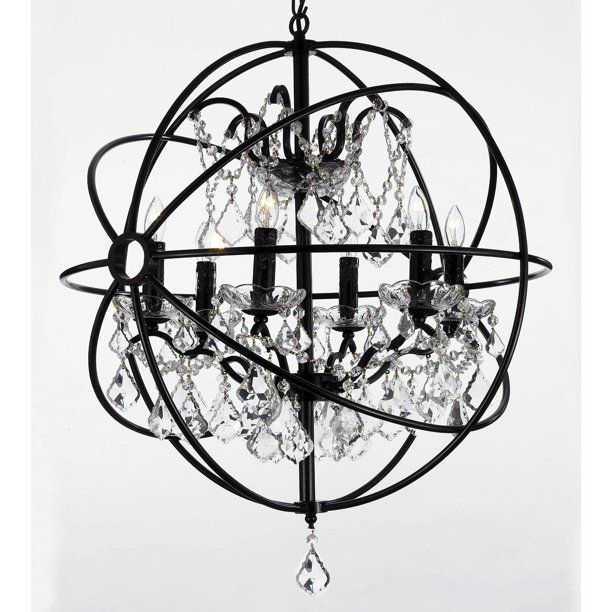 Harrison Lane S100-988/6 6 Light 24" Wide Chandelier - Black | Walmart (US)