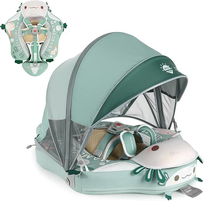 Mambobaby Float Deluxe Baby Pool Float: Safe & Comfortable Swim Trainer for Infants & Toddlers, N... | Amazon (US)