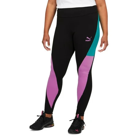 Women s Lava Colorblock Logo Full-Length Leggings Black XS | Walmart (US)