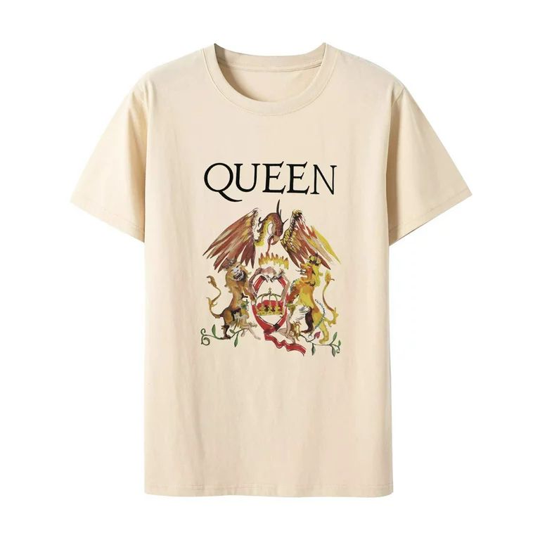 Anbech Queen Tshirts Graphic Tee Women Queen Band Tee Shirt Short Sleeve Tops | Walmart (US)