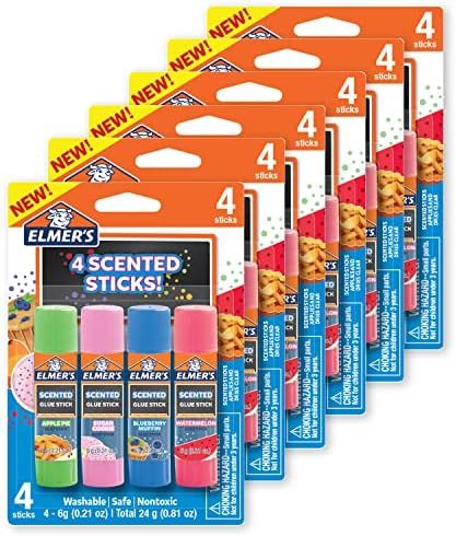 Elmer's Scented Glue Sticks, 6 Grams, Washable, 6 Packs of 4 (24 Total Count) | Amazon (US)