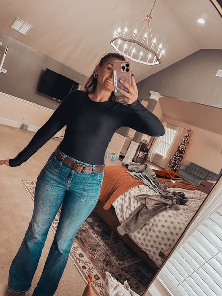 I’m too tall for a bodysuit, but found the perfect “tuckable” shirt that LOOKS like a body suit   I’m 5’9 and 165lbs wearing size medium 

#LTKstyletip #LTKmidsize #LTKGiftGuide