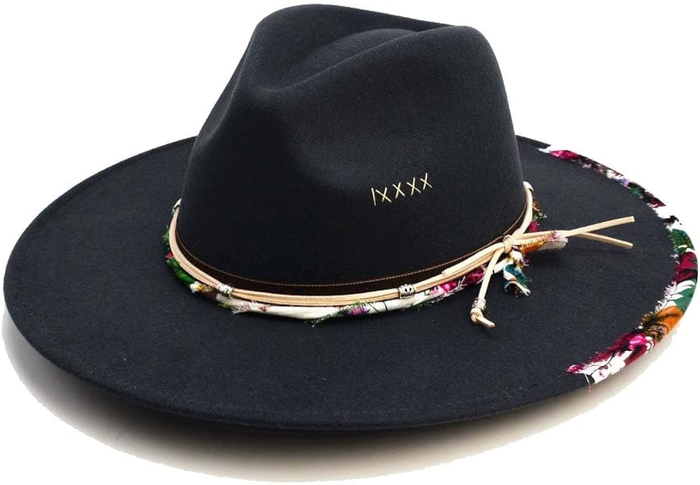 Big Wide Brim Fedora Hat for Women Man Felt Panama Hat with Band Western Outdoor hat | Amazon (US)