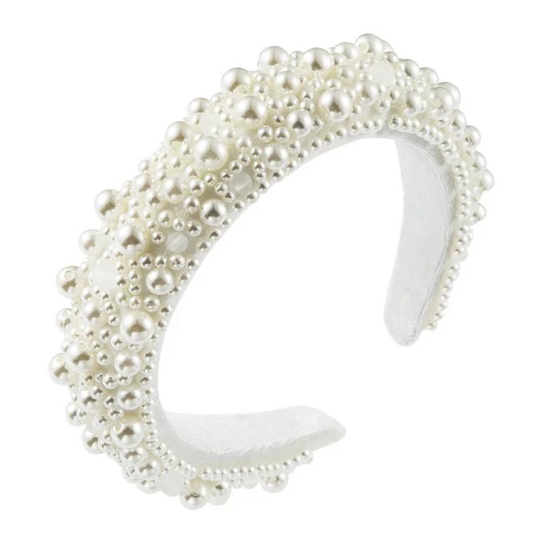 Padded Rhinestone Embellished Headband - Baroque Padded Crystal Hairband Race Goth Wedding Hair H... | Walmart (US)