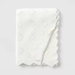 Heart Knit Throw with Scalloped Trim - Threshold™ | Target