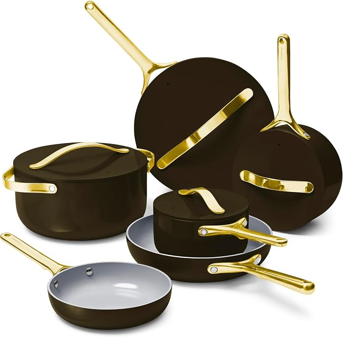 Pots, Frying Pans, Lids and Kitchen Storage, PFAS and PFOA Free, Oven Safe Pan Set and Compatible... | Amazon (US)