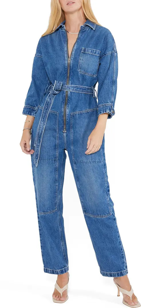 Zeta Zip Front Denim Jumpsuit | Nordstrom