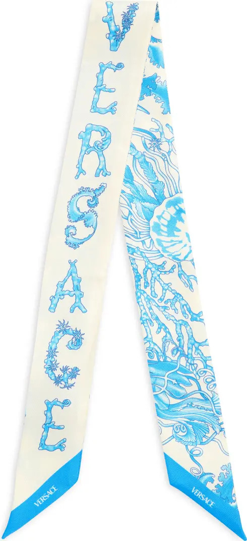Underwater Barocco Silk Skinny Scarf | Nordstrom