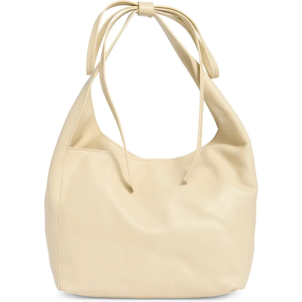Reformation Small Vittoria Leather Tote in Cream Puff Leather at Nordstrom | Nordstrom