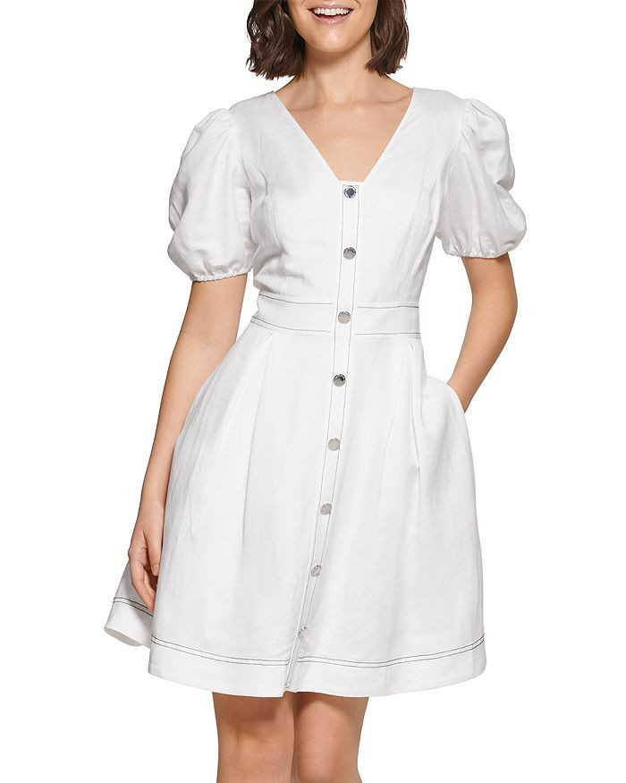 Puff Sleeve Shirt Dress | Bloomingdale's (US)