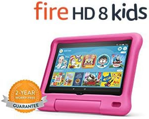 Fire HD 8 Kids tablet, 8" HD display, ages 3-7, 32 GB, Pink Kid-Proof Case | Amazon (US)