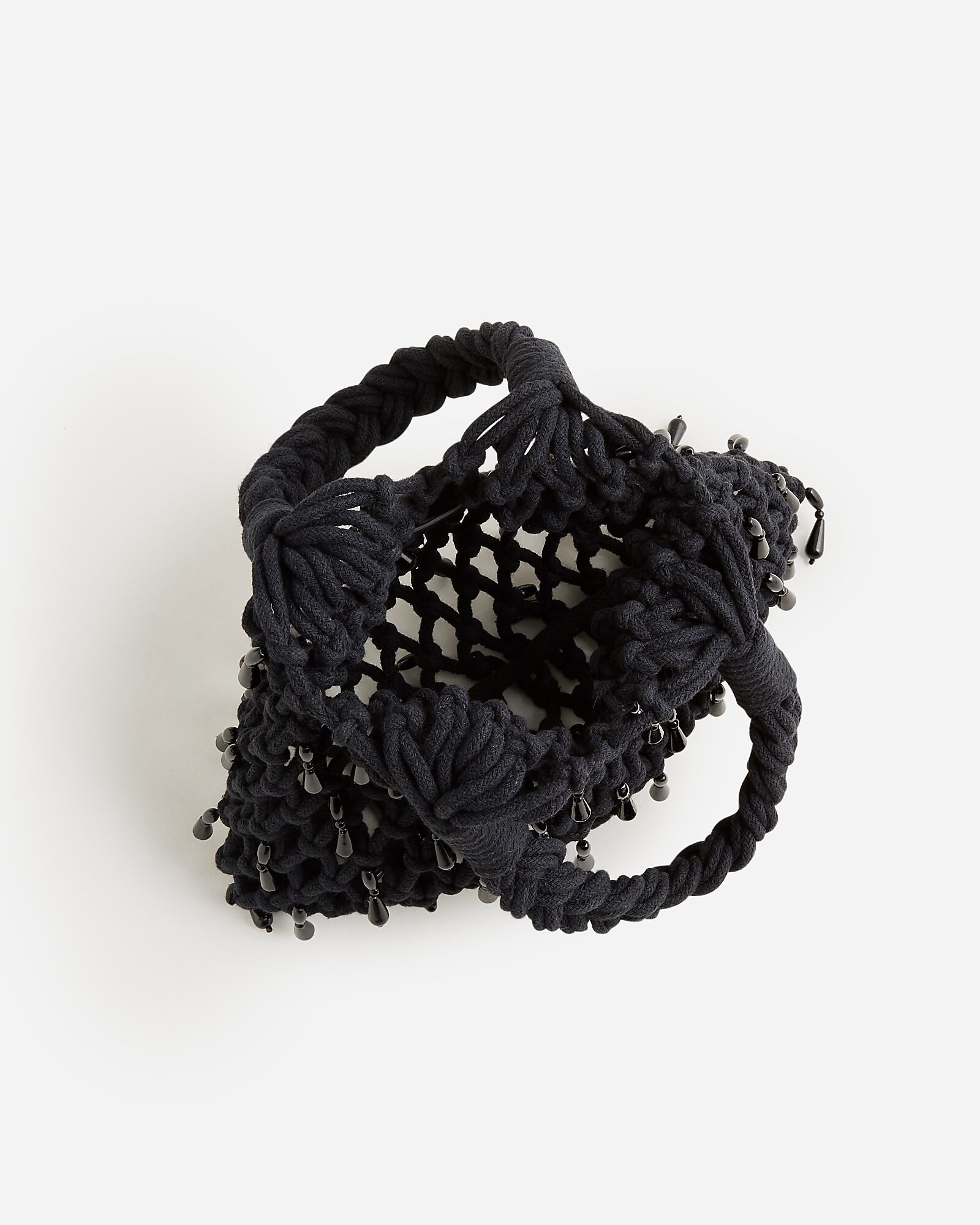 Small Cadiz hand-knotted rope tote with beads | J. Crew US