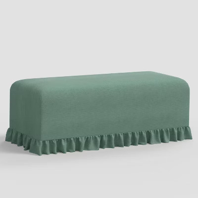 Ruffle Slipcover Dining Bench in Linen Seaglass - Threshold™ designed with Studio McGee | Target