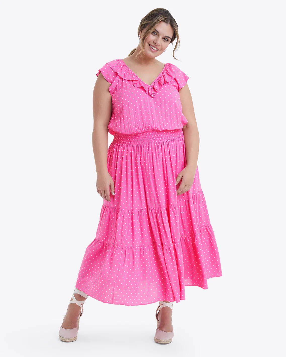 Marie Midi Dress in Polka Dots | Draper James (US)