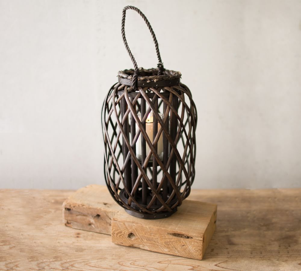 Willow Lanterns - Dark Brown | Pottery Barn (US)