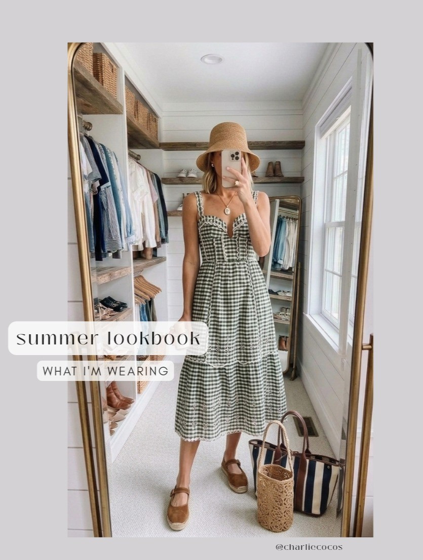 Beautiful summer dresses that can be dressed up or casual! New anthropologie summer dresses. Gingham dress. Green dresses. Vacation style. Summer outfit ideas. Anthropologie. Aritzia. Sam edelman flats. Summer handbags. Amazon summer finds. Amazon jewelry. Amazon shoes. Tkees. Tuckernuck style. 

#LTKootd #LTKSwim #LTKTall