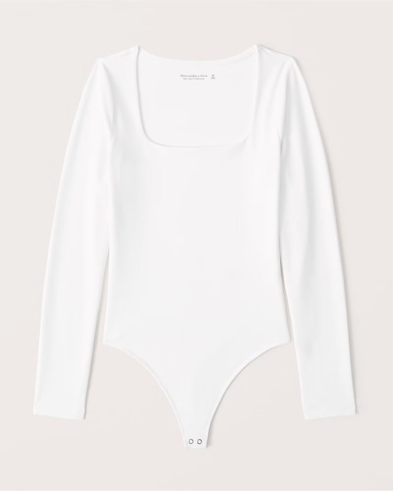 Long-Sleeve Seamless Squareneck Bodysuit | Abercrombie & Fitch (US)