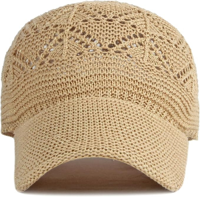 FASHIXD Knit Mesh Baseball Cap for Women Summer Yarn Trucker Hats Breathable Outdoor Hat | Amazon (US)