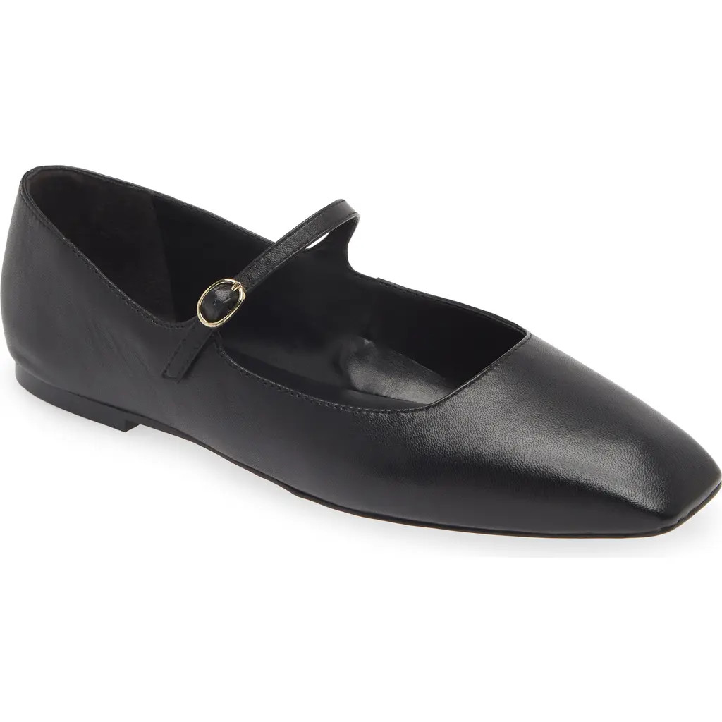 Nordstrom Mary Jane Flat in Black at Nordstrom, Size 11 | Nordstrom