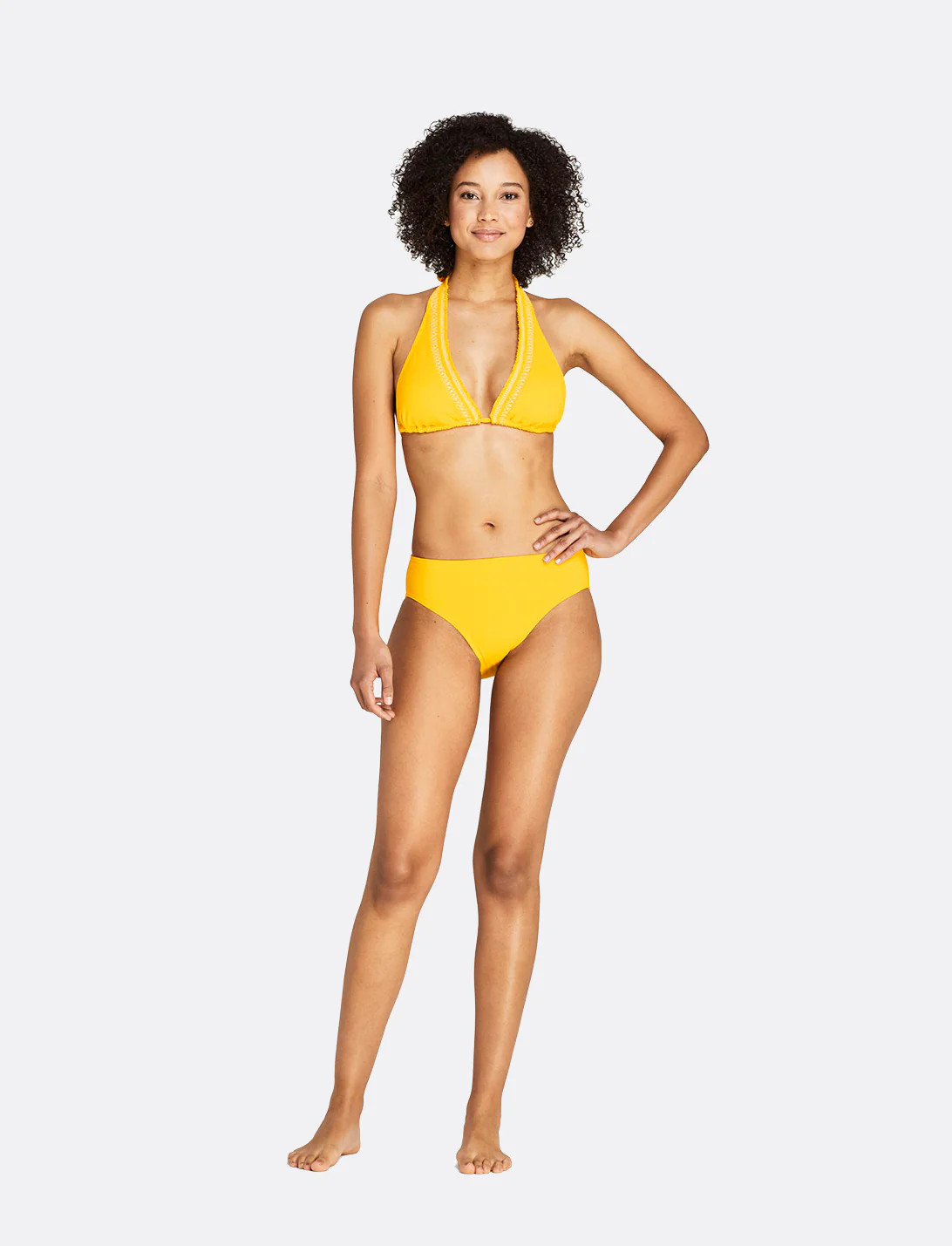 Draper James x Lands’ End Smocked Halter Top Bikini (Yellow / XL) | Draper James (US)