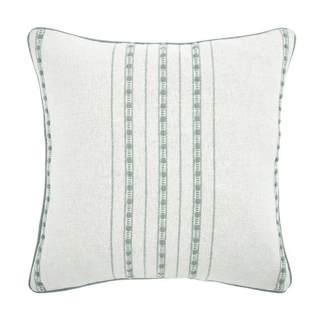 Mainstays 18" x 18" Green Stripe Cord Cotton Rich Decorative Pillow - Walmart.com | Walmart (US)