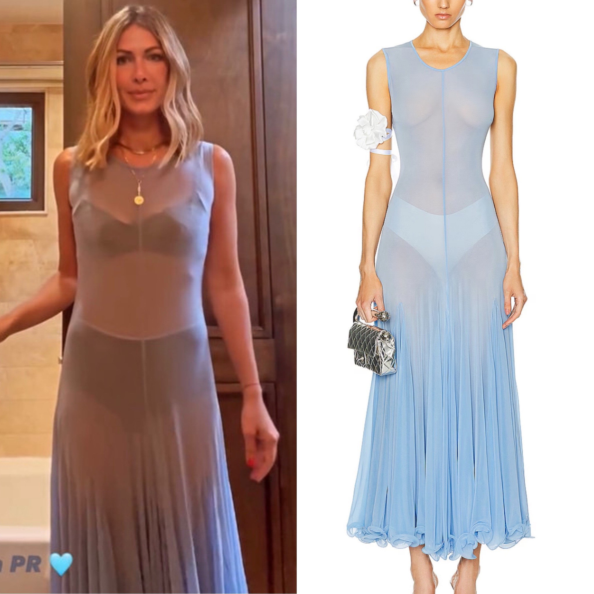 Erin Lichy’s Blue Sheer Dress 📸 + Info= @erindanalichy 