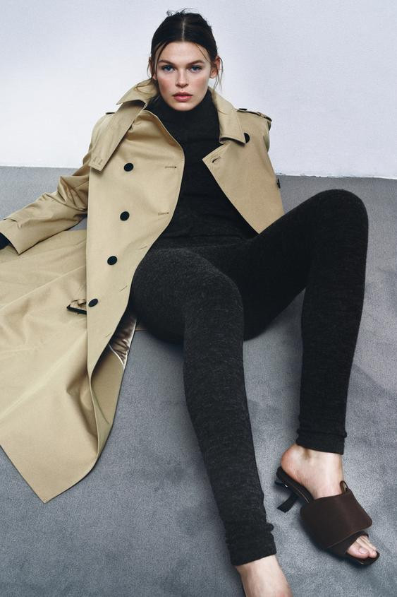 LEATHER KITTEN-HEEL SANDALS | Zara UK