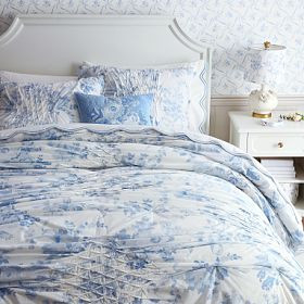 LoveShackFancy Garden Damask Smocked Quilt | Pottery Barn Teen