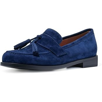 ONEENO Women's Casual Flat Suede Tassel Loafer | Amazon (US)
