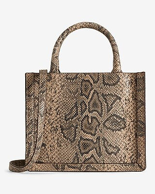 Snakeskin Mini Tote Bag | Express