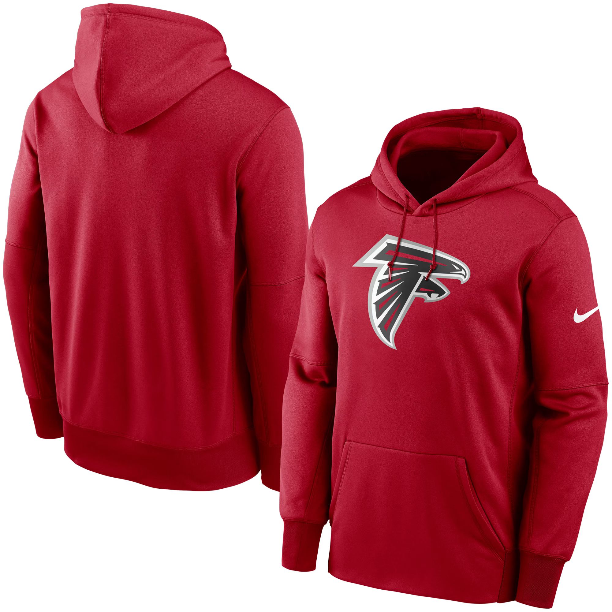 Men's Atlanta Falcons Nike Red Fan Gear Primary Logo Therma Performance Pullover Hoodie | NFL Shop