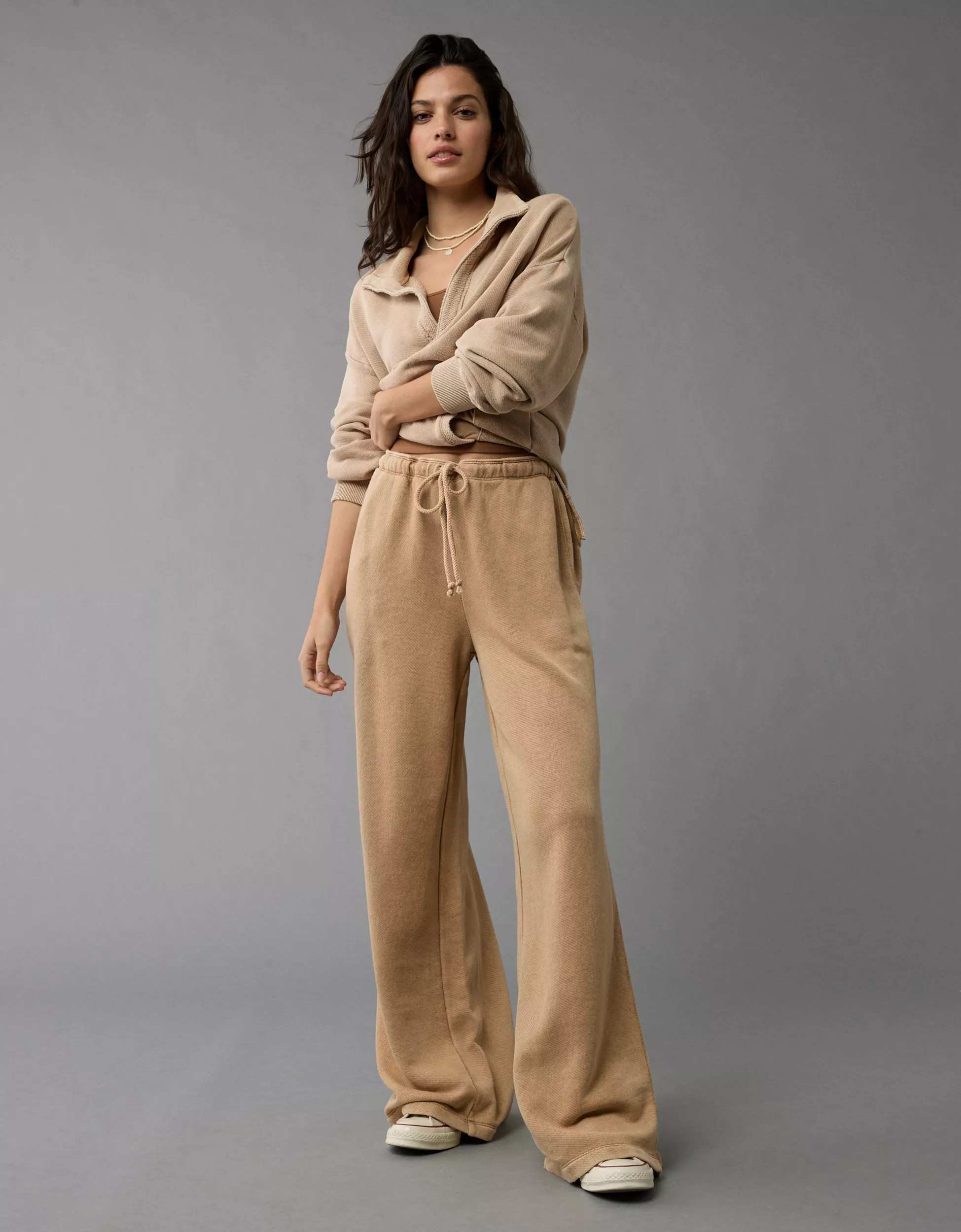 AE Baggy Wide-Leg Sunset Fleece Sweatpant | American Eagle Outfitters (US & CA)