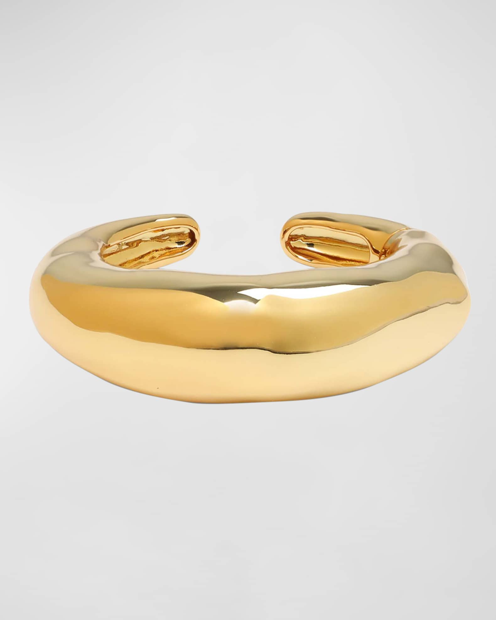 Large Molten Gold Hinged Cuff Bracelet | Neiman Marcus