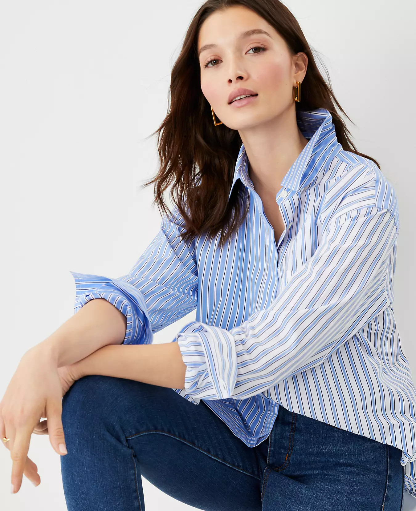 Stripe Oversized Shirt | Ann Taylor (US)