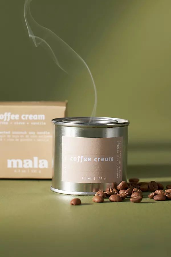 Mala the Brand Coffee Cream Tin Candle | Anthropologie (US)