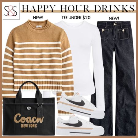 So many new releases from j crew! This striped sweater is a perfect match with these sailor trouser jeans! Perfect for your New Year’s Eve outfit

#LTKstyletip #LTKHoliday #LTKSeasonal