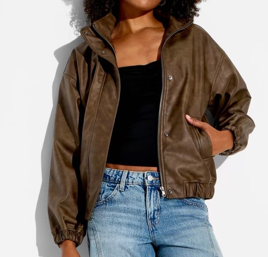 I love adding an oversized bomber jacket to an outfit & this one is under $50 and comes in 3 colors. My favorite is the chocolate brown. 

#LTKSeasonal #LTKgrwm #LTKootd