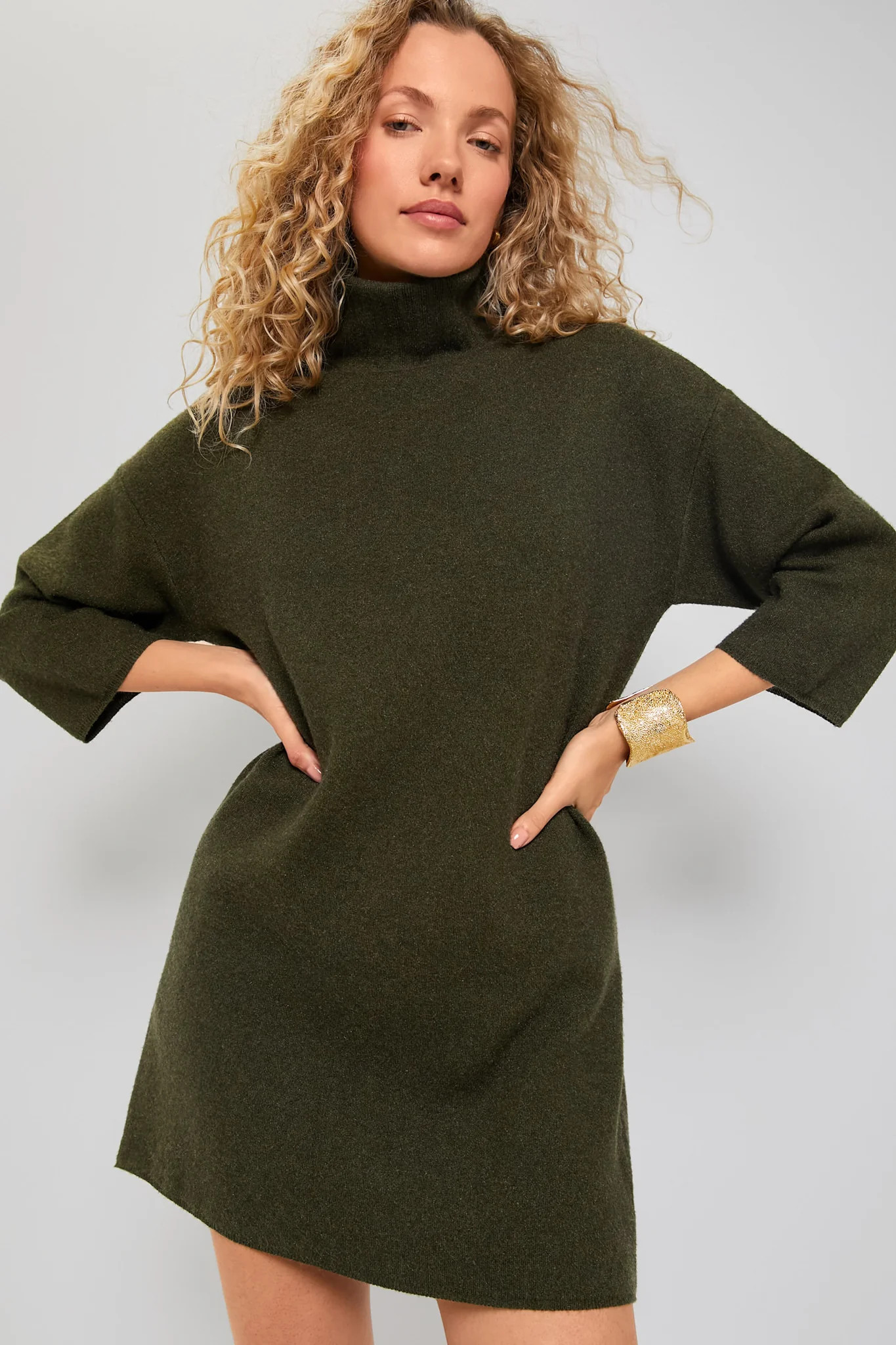 Moss Green Vivianne Dress | Tuckernuck (US)