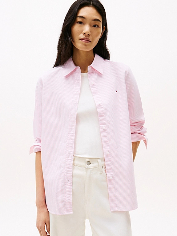 Relaxed Fit Oxford-Hemd mit Flag-Stickerei | Tommy Hilfiger (DE)