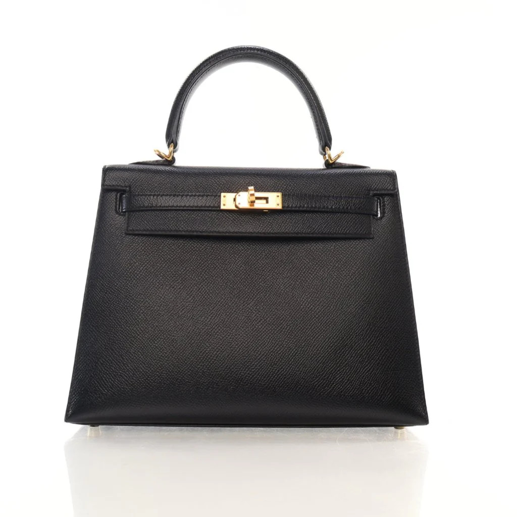 Hermes Kelly 25 Black Epsom | Shop Simon