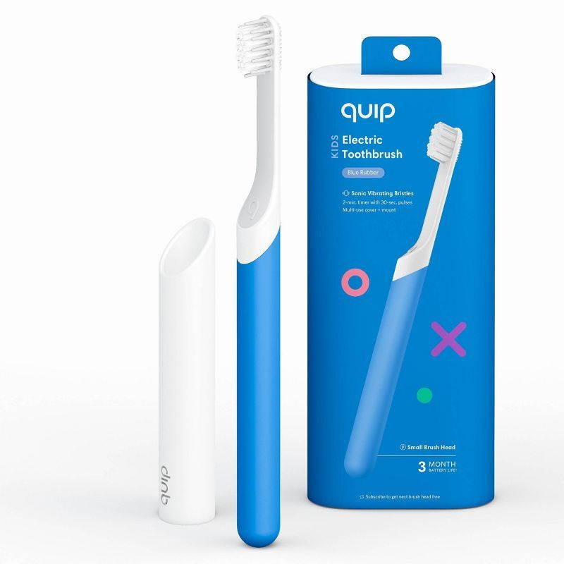 quip Rubber Kids' 2-Minute Timer Electric Toothbrush Starter Kit with Travel Case - 2pk | Target