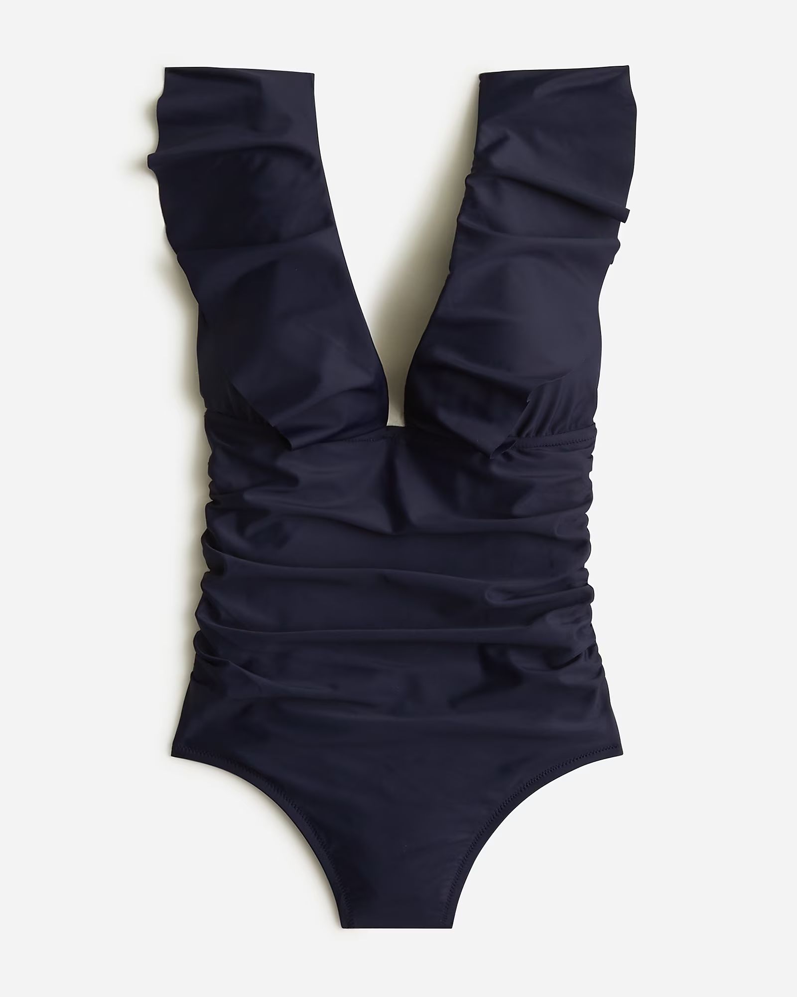 Ruched ruffle one-piece swimsuit | J.Crew US