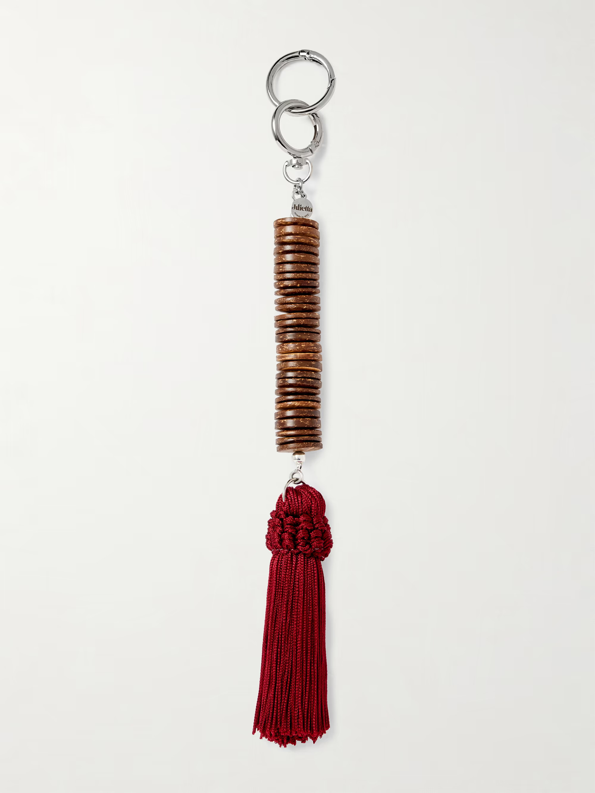 Helene tasseled silver-tone, resin and cord bag charm | NET-A-PORTER APAC