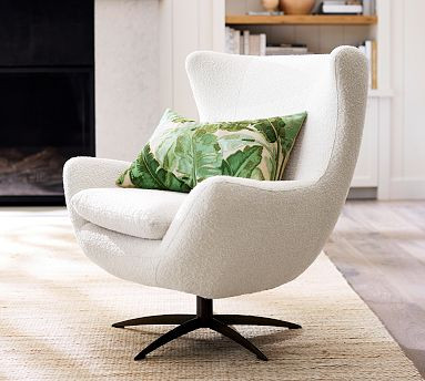 Wells Tightback Swivel Chair | Pottery Barn (US)